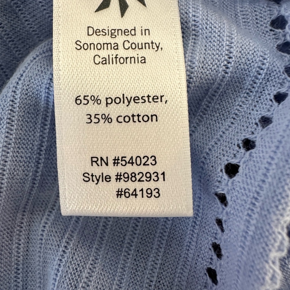 Athleta Sky Blue Perforated Knit Top - Picture 6 of 6